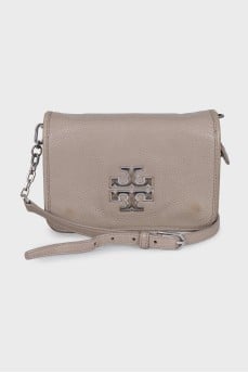 Gray bag with brand logo