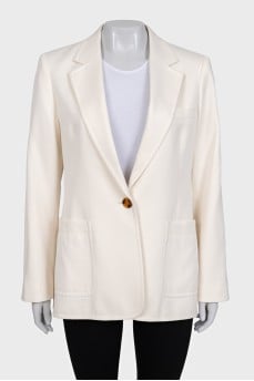 White jacket with pockets