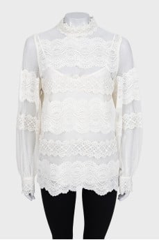 White blouse with tag