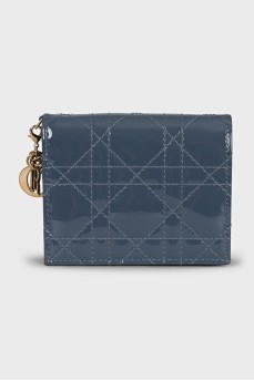 Lady Dior grey wallet