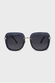 Sunglasses with gold hardware