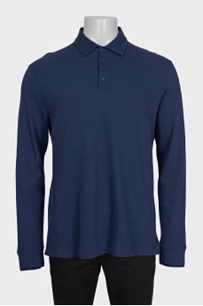 Men's blue straight-cut jumper