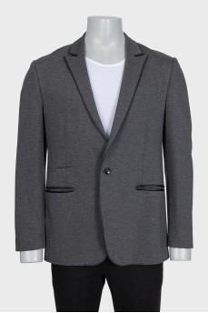 Men's straight button-down jacket