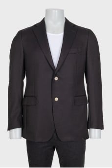 Men's black jacket with patch pockets