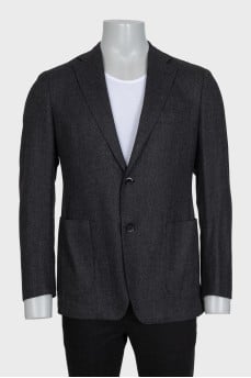 Men's straight jacket with a small print