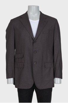 Men's brown straight-cut jacket