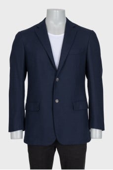 Men's blue jacket with silver hardware