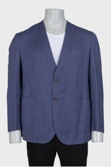 Men's blue jacket with patch pockets