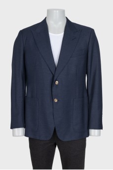 Men's straight jacket with gold buttons