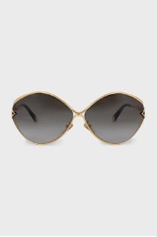 Oval sunglasses with narrow frames
