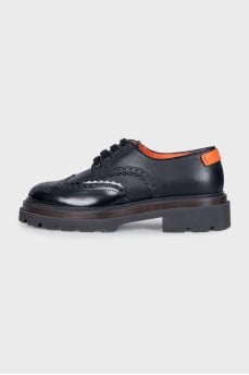 Men's black lace-up brogues