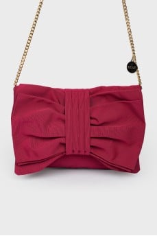 Textile clutch on a chain