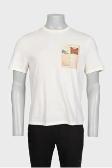 Men's yellow t-shirt with branded design