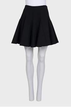 Black fluffy mini skirt