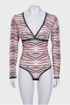 Animal print bodysuit