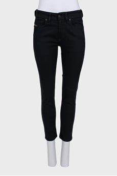 Чорні джинси skinny fit на низькій посадці