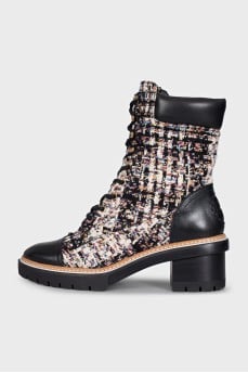 High boots with leather toes