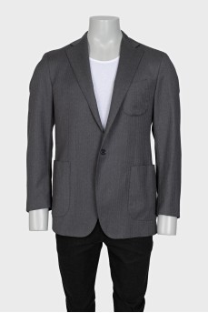 Men's dark gray jacket with three pockets