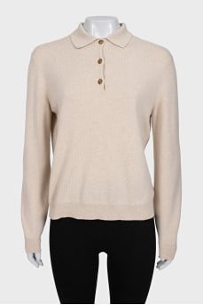 Beige jumper with buttons