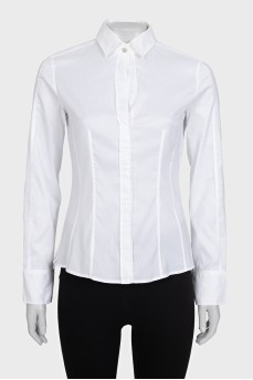 Fitted shirt with zippers on the sides