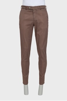 Men's straight-leg trousers with a mid-rise