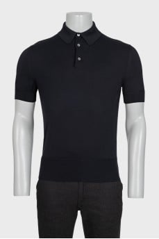 Men's black polo shirt