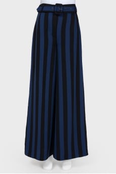 Stripes wide trousers
