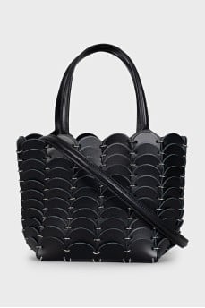Leather bag with metal details