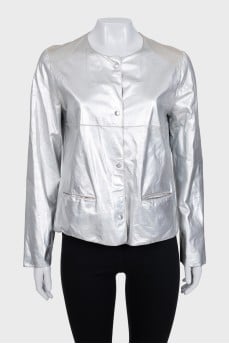 Silver leather jacket