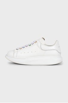 White leather sneakers