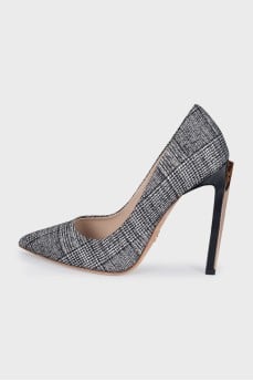 Black and white pumps