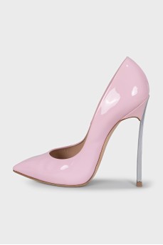 Pink patent leather shoes