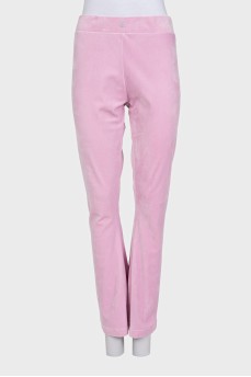 Pink sweatpants with rhinestones