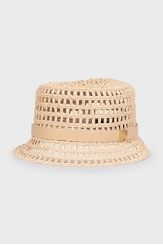 Beige Panama hat
