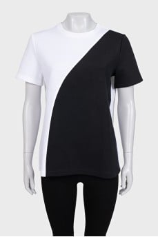 Black and white loose fit T-shirt
