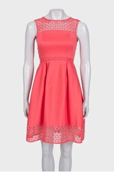 Pink dress with perforations