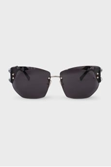 Black sunglasses with rhinestones on the temples