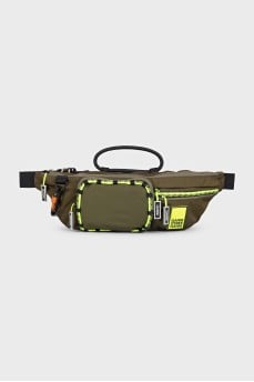 Men's green waist bag