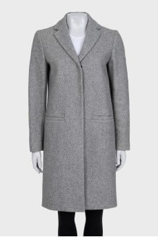 Gray coat with buttons