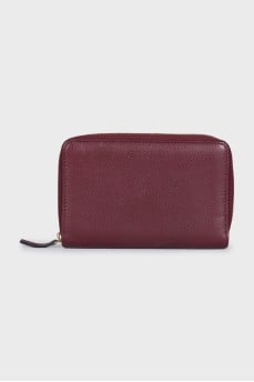 Red leather wallet