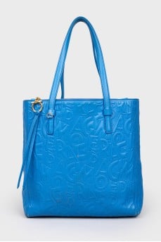 Blue leather bag