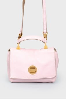 Small pink leather bag