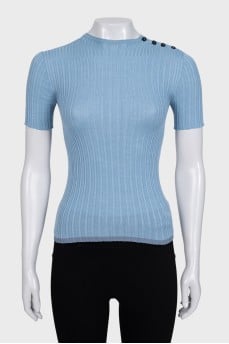 Light blue slim-fit t-shirt