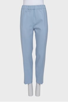 Tapered trousers with silver trim