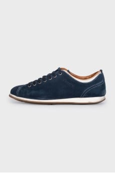 Men's blue suede sneakers