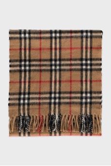 Men's brown plaid scarf