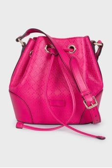 Pink Diamante Bucket Bag