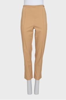Brown banana pants with creases