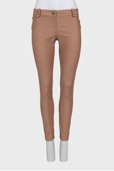 Brown tapered trousers