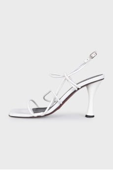 White strappy sandals